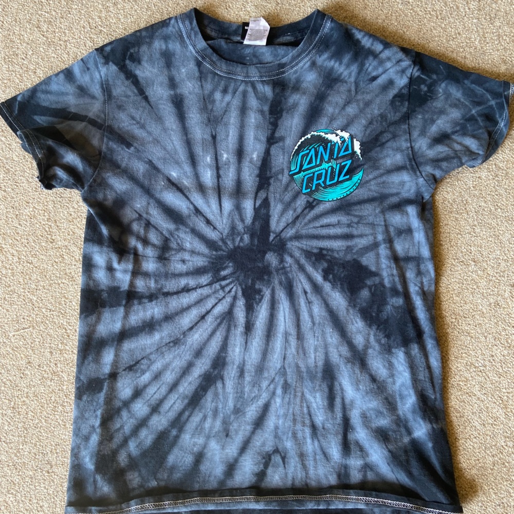 Dark Blue/Gray tie-dye Santa Cruz T-Shirt